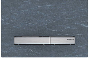 115.788.JM.2 Смывная клавиша Geberit Sigma50 для двойного смыва к 111.300/350/361/362/380/390/796, натуральный сланец Mustang/металлический хромирован 500_191_1430014